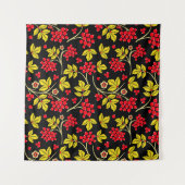 Tenture  seamless pattern of flowers and berries. Russian  (Devant (Horizontal))