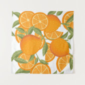 Tenture Seamless pattern of orange citrus yellow fruit who (Devant (Horizontal))