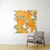 Tenture Seamless pattern of orange citrus yellow fruit who (En situation (horizontale))