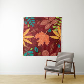 Tenture Seamless pattern with autumn leaves (En situation)