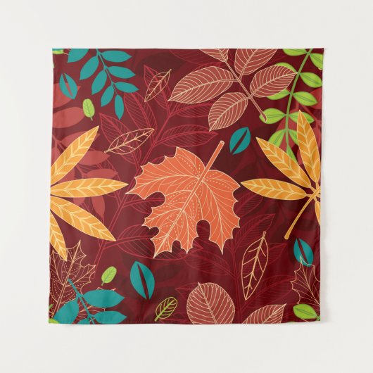 Tenture Seamless pattern with autumn leaves (Devant)