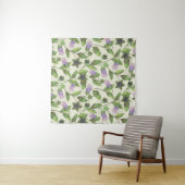 Tenture Seamless pattern with belladonna flowers. A bush w (En situation (horizontale))