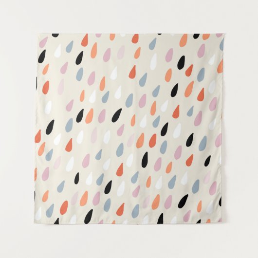 Tenture Seamless pattern with colorful hand drawdrops stai (Devant)