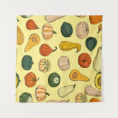 Tenture Seamless pattern with different hand drawn squashe (Devant (Horizontal))