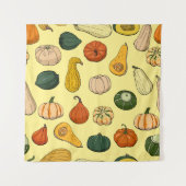 Tenture Seamless pattern with different hand drawn squashe (Devant)