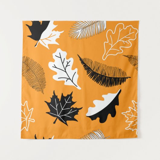 Tenture seamless pattern with leaves. Autumn collection. F (Devant)