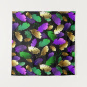 Tenture Seamless Pattern with Mardi Gras feathers (Devant (Horizontal))