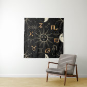 Tenture Seamless pattern with the Horoscope circle with Zo (En situation)