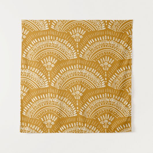 Tenture seamless repeat, abstract bohemian geometric patte (Devant)