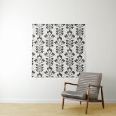 Tenture seamless retro pattern with abstract flowers and l (En situation)