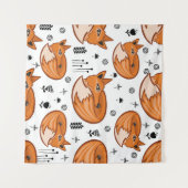 Tenture Seamless scandinavian pattern. kids background wit (Devant (Horizontal))