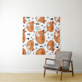 Tenture Seamless scandinavian pattern. kids background wit (En situation (horizontale))
