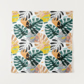 Tenture Seamless tropical pattern. Green leaves of a palm  (Devant (Horizontal))
