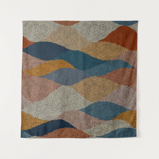 Tenture Seamless wavy pattern. Complicated hand-drawn orna (Devant)