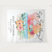 Tenture Seaside Sippin' | Bébé de la Plage Tropicale Showe (Devant (Horizontal))