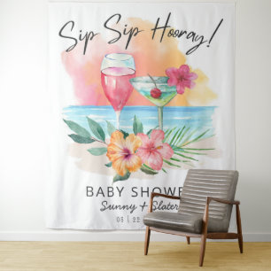 Tenture Seaside Sippin' Tropical Beach Baby Shower