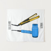 Tenture Sèche-cheveux & lisseuse-cheveux illustration (Devant (Horizontal))