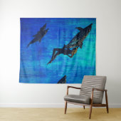 Tenture Secourir les dauphins nager (En situation (horizontale))
