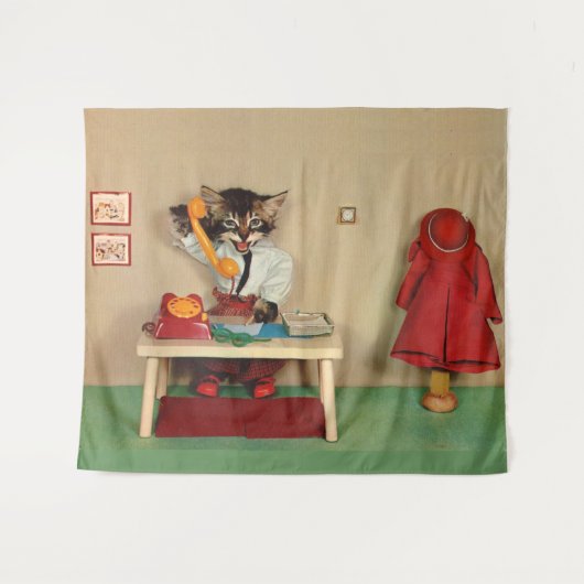 Tenture secrétaire tabby kitten (Devant (Horizontal))