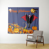 Tenture Selfie Photo Parti Halloween Vampire Citrouilles (En situation (horizontale))