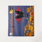 Tenture Selfie Photo Parti Halloween Vampire Citrouilles (Devant)