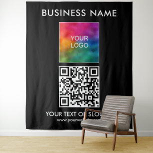 Tenture Séminaire client Logo du parti Code QR Contexte