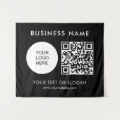 Tenture Séminaire de fêtes Code QR Logo Texte Moyen (Devant (Horizontal))