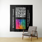 Tenture Séminaire de fêtes Logo Code QR Grand fond d'écran (En situation)