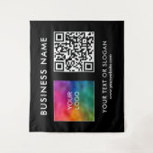 Tenture Séminaire de fêtes Logo Code QR Grand fond d'écran (Devant)