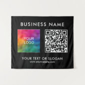 Tenture Séminaire de fêtes Texte du logo Code QR Contexte (Devant (Horizontal))