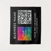 Tenture Séminaire de fêtes Texte du logo Code QR Contexte (Devant)