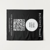 Tenture Séminaire de fêtes Texte Moyen Code QR Logo (Devant (Horizontal))
