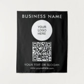 Tenture Séminaire de fêtes Texte Moyen Code QR Logo (Devant)