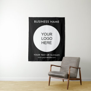 Tenture Séminaire d'événements Logo Texte Black Promotionn