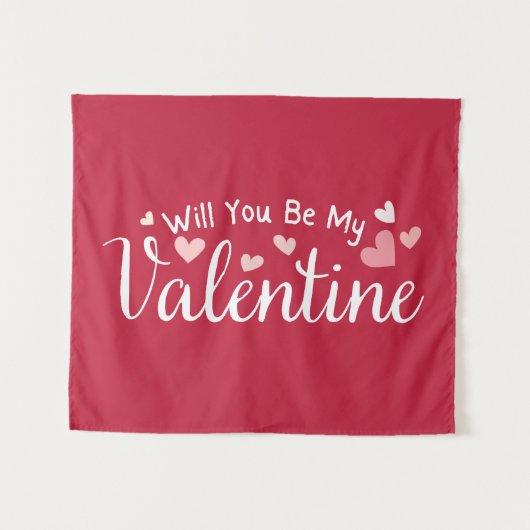 Tenture Seras-Tu Ma Valentine ? (Devant (Horizontal))