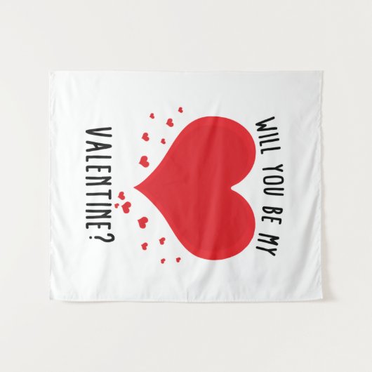 Tenture Seras-tu ma valentine ? (Devant (Horizontal))