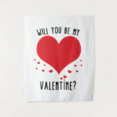 Tenture Seras-tu ma valentine ? (Devant)