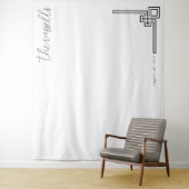 Tenture Serene Black Geometric Lines (En situation)