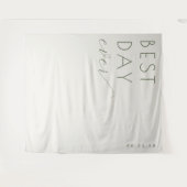 Tenture Serene Sage Typographic Celebration (Devant (Horizontal))