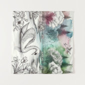 Tenture Serene Swan Lake Park 2 (Devant (Horizontal))