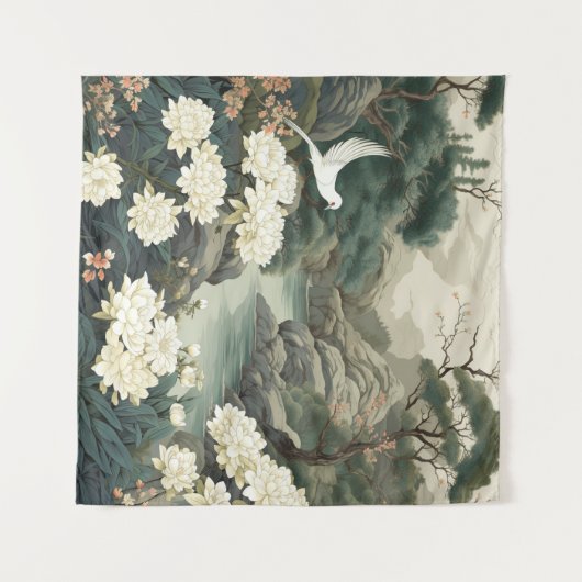 Tenture Serene Tranquillité thème japonais (Devant (Horizontal))