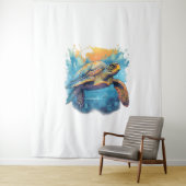 Tenture Serene Underwater Turtle (En situation)