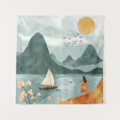 Tenture Sérénité au bord de la mer (Devant)