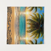 Tenture Sérénité du coucher de soleil tropical (Devant (Horizontal))