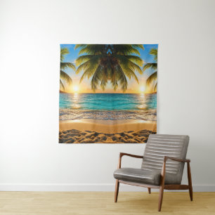 Tenture Sérénité du coucher de soleil tropical
