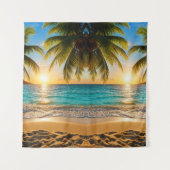 Tenture Sérénité du coucher de soleil tropical (Devant)