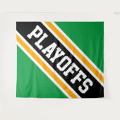 Tenture SÉRIES ÉLIMINATOIRES Vert Clair Orange Noir Rayure (Devant (Horizontal))