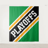 Tenture SÉRIES ÉLIMINATOIRES Vert Clair Orange Noir Rayure (Devant)