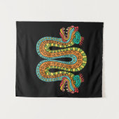 Tenture Serpent Double Tête Aztèque Mexique Art (Devant (Horizontal))
