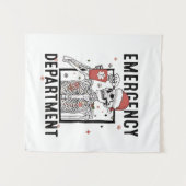 Tenture Service d'urgence Skeleton Nuring Coffee Lover (Devant (Horizontal))